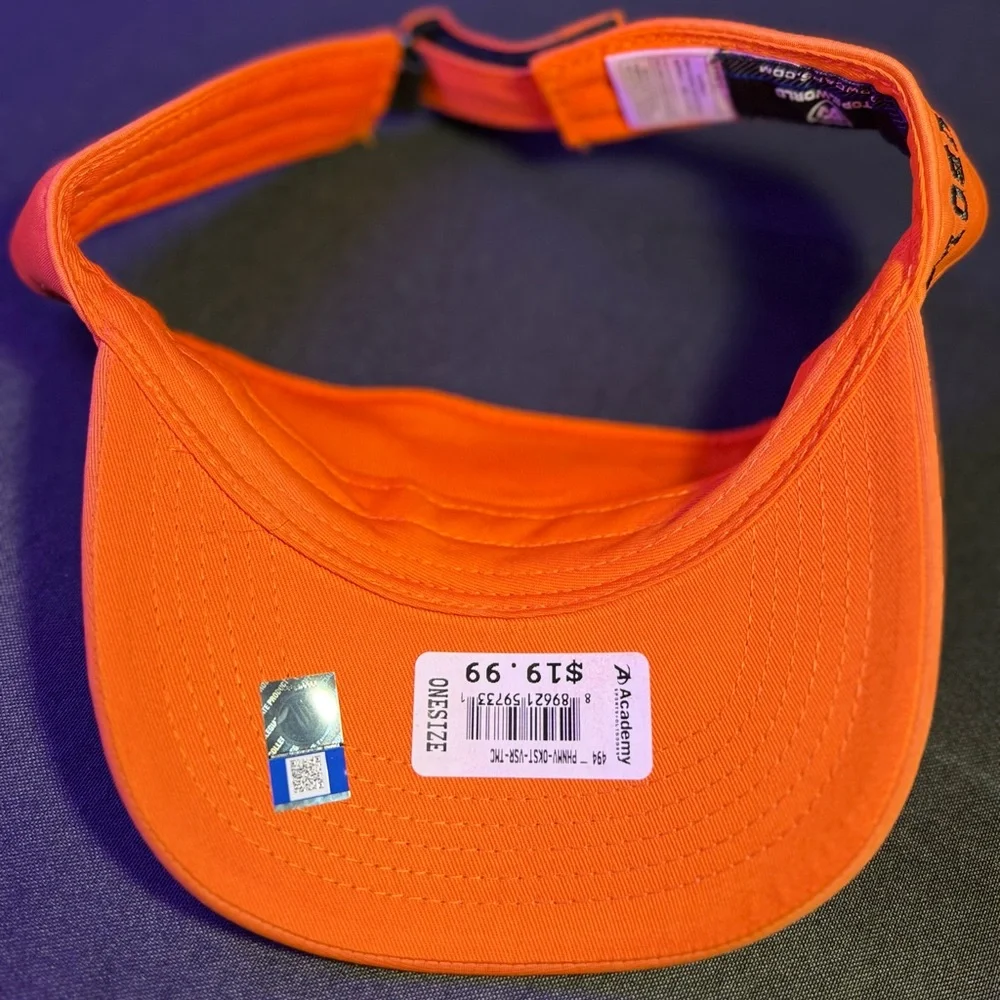 Stitched On Top of the World OSU Bright Orange Visor NWT